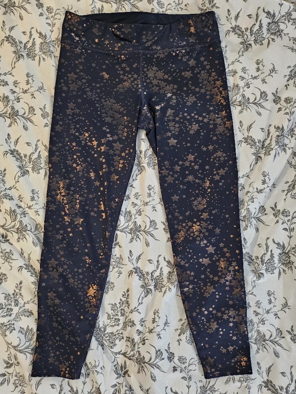 JoyLab Navy Leggings with Metallic Star Print
